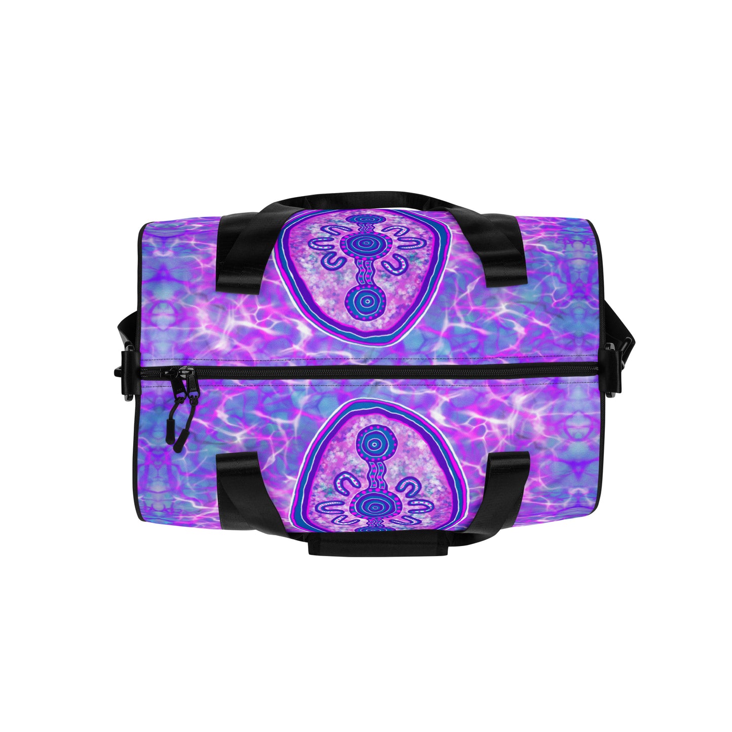 Purple Water Dreaming All-over print gym bag
