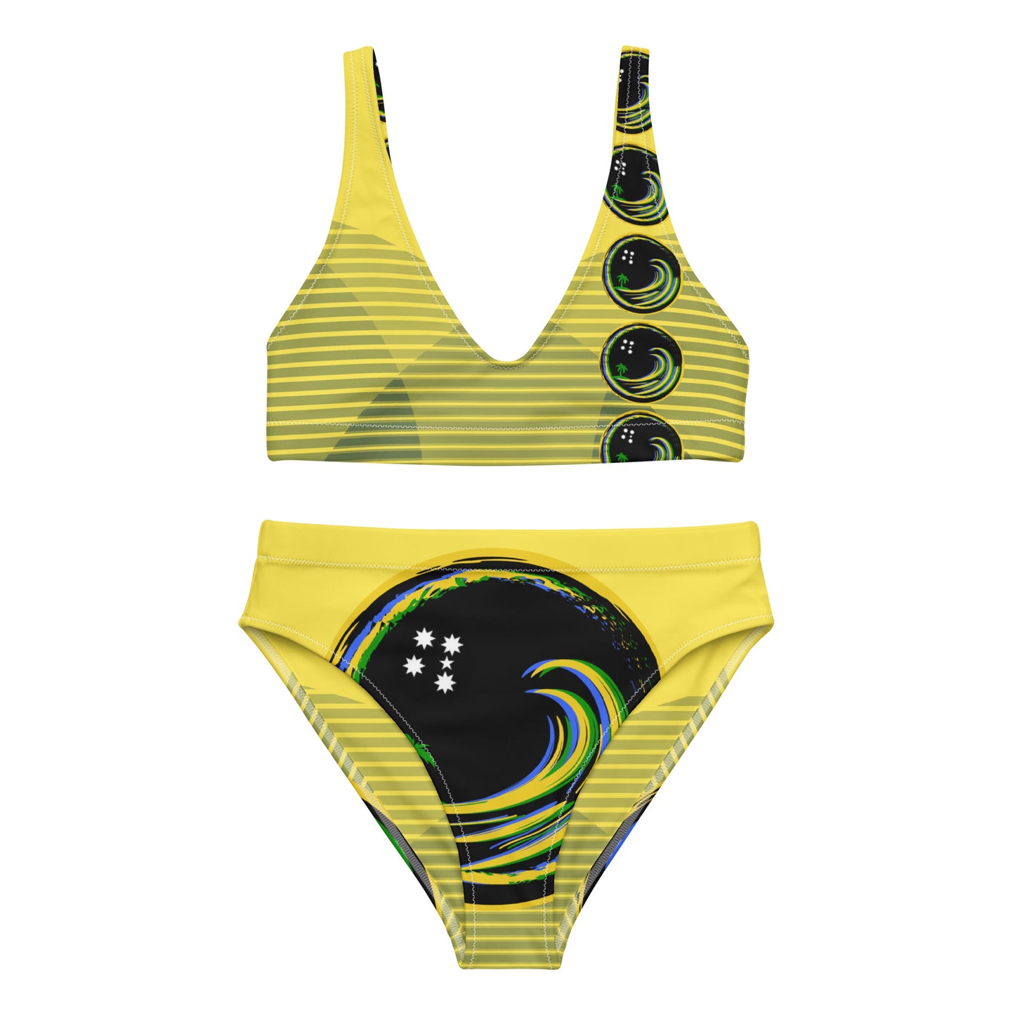 ASSI Flag Wave Recycled high-waisted bikini