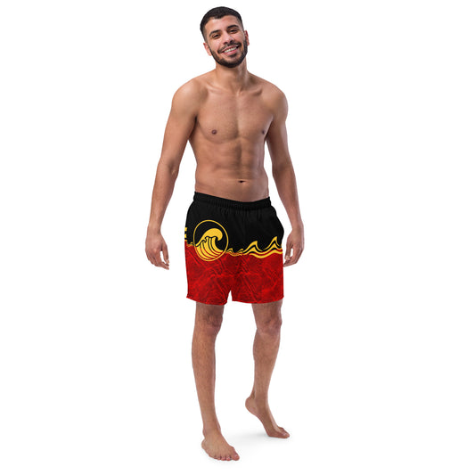 Aboriginal Flag Wave Men's swim shorts