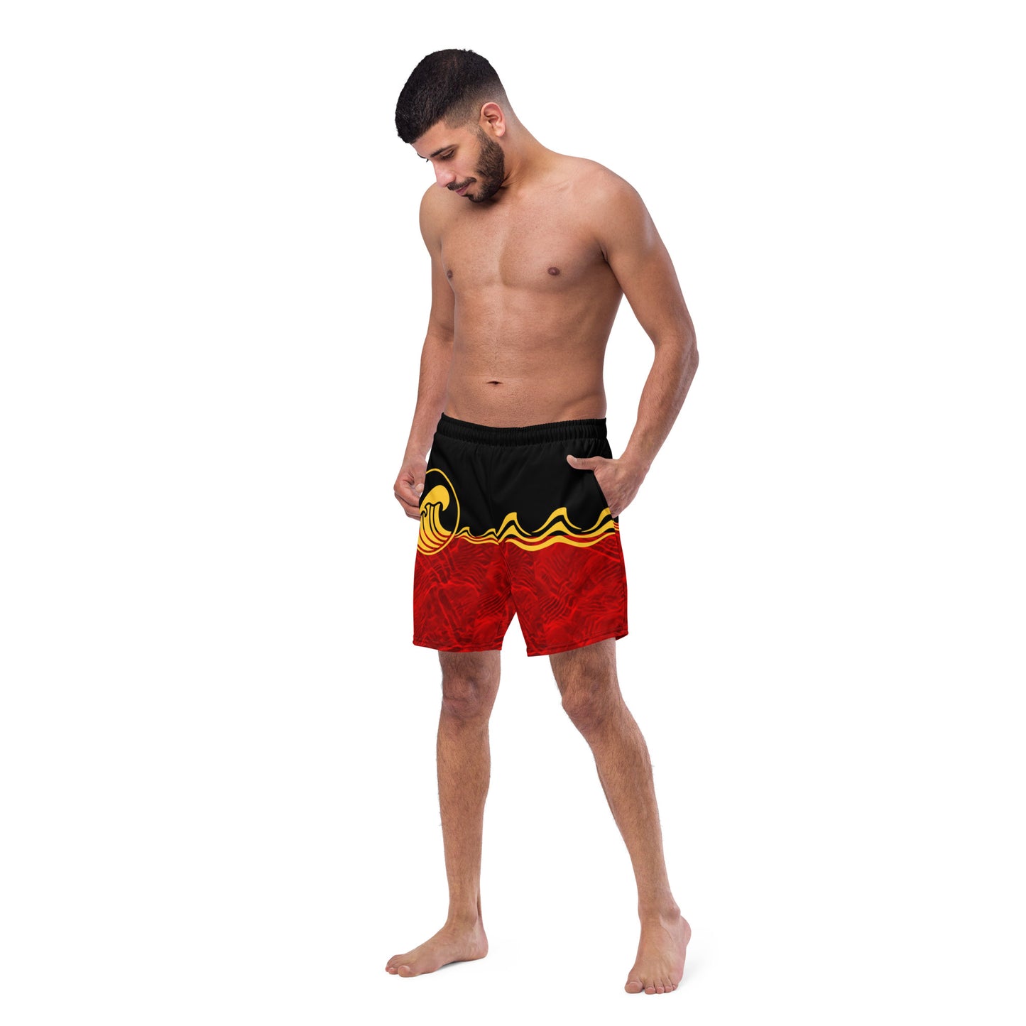 Aboriginal Flag Wave Men's swim shorts