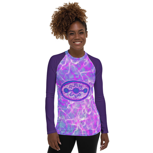 Purple Water Dreaming Women's Rash Guard