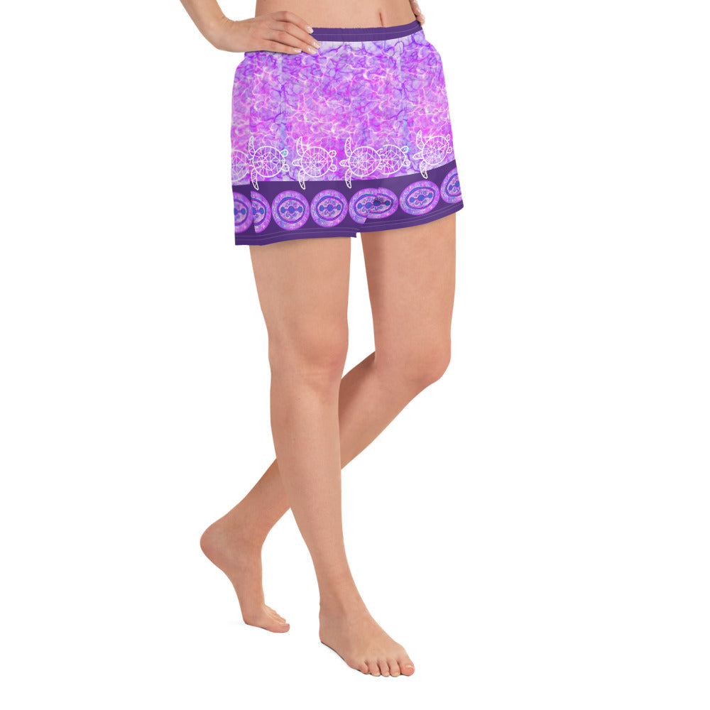 Purple Water Dreaming Women’s Recycled Athletic Shorts