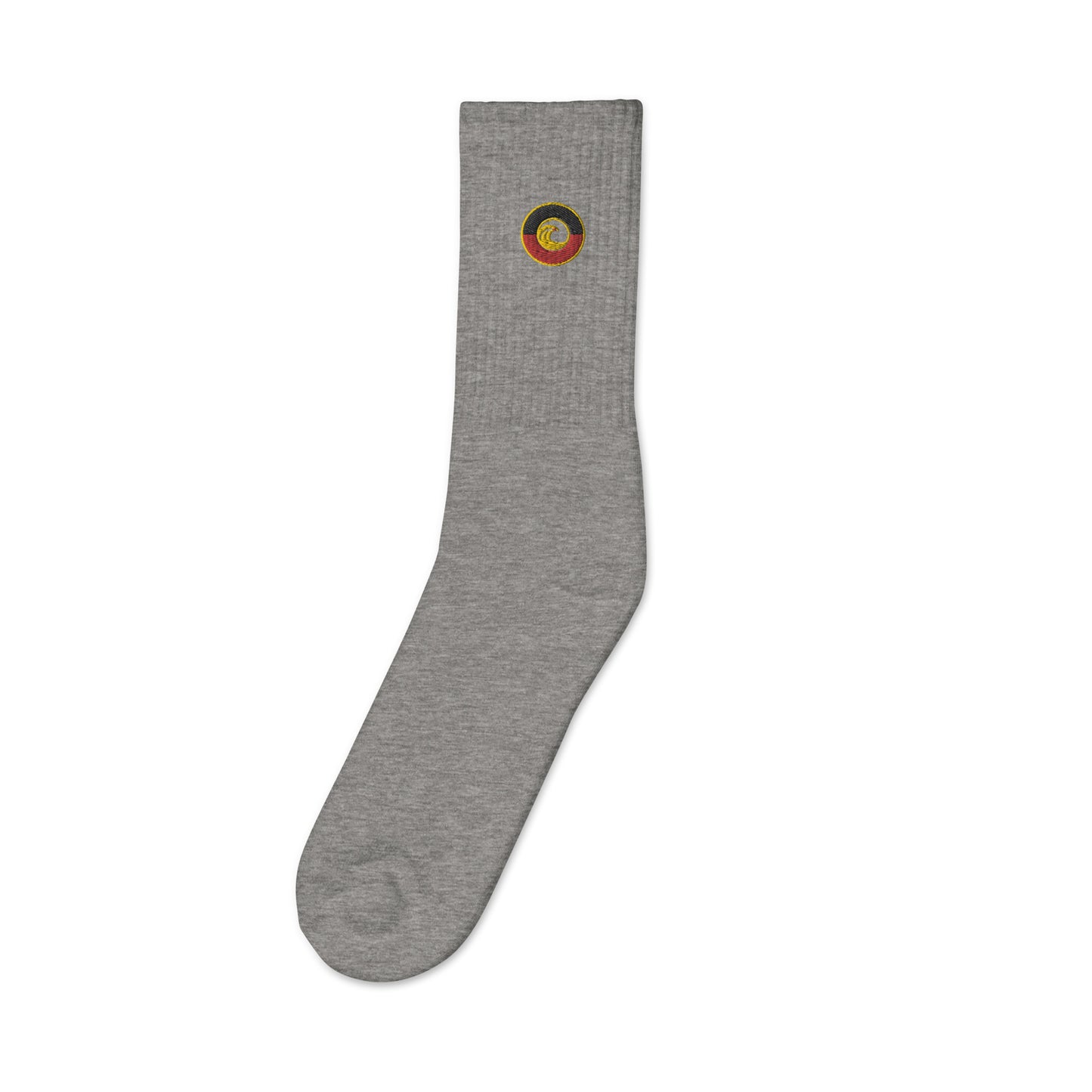 Aboriginal Flag Wave Embroidered socks