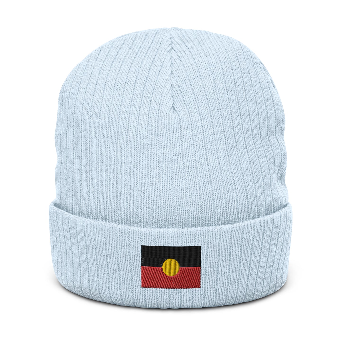 Aboriginal Flag Ribbed knit beanie