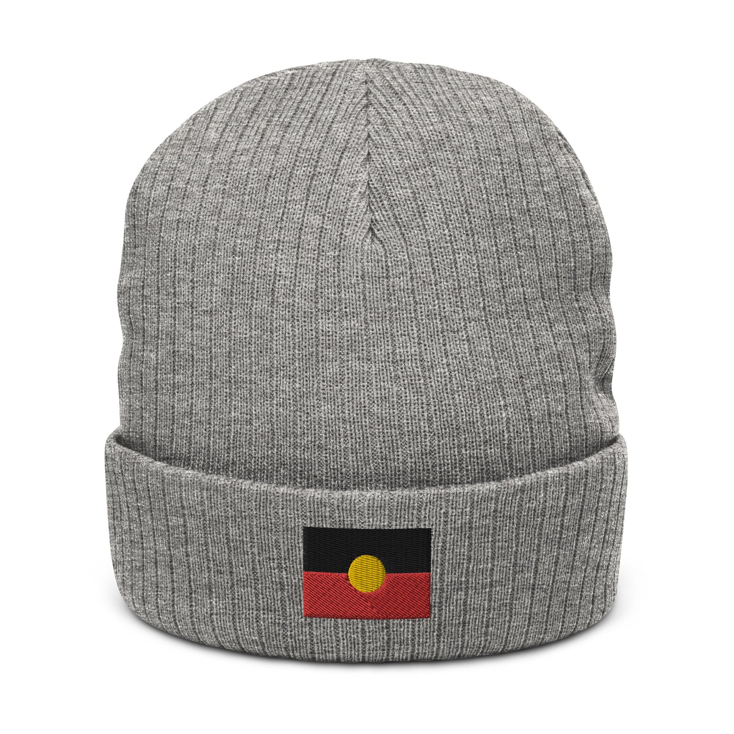 Aboriginal Flag Ribbed knit beanie