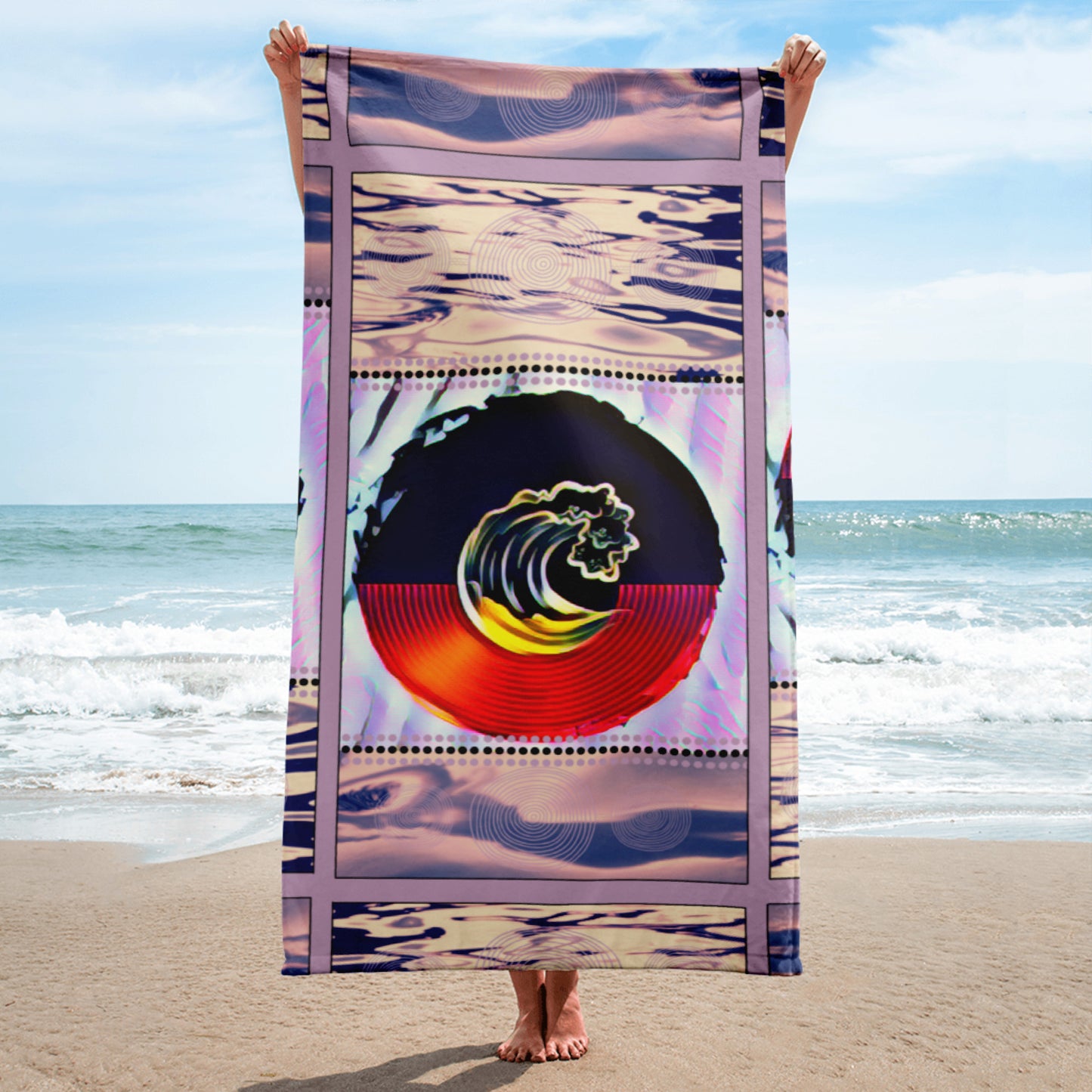 Aboriginal Flag Wave Towel