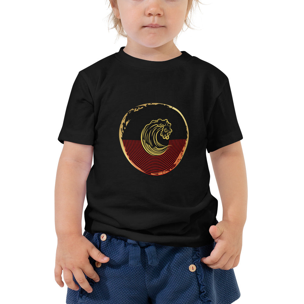 Aboriginal Flag Wave Toddler Short Sleeve Tee