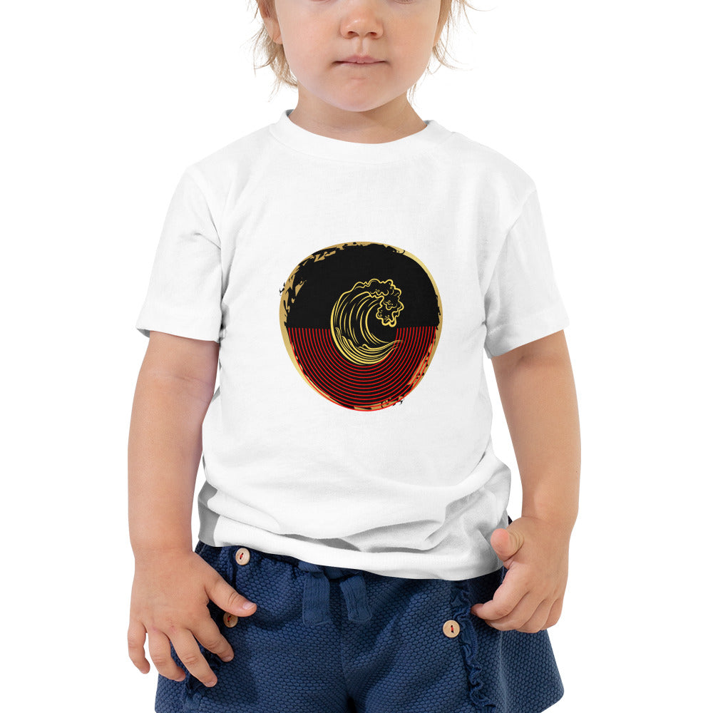 Aboriginal Flag Wave Toddler Short Sleeve Tee