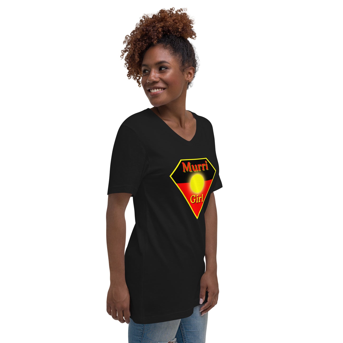 Murri Girl Super Woman V-Neck T-Shirt