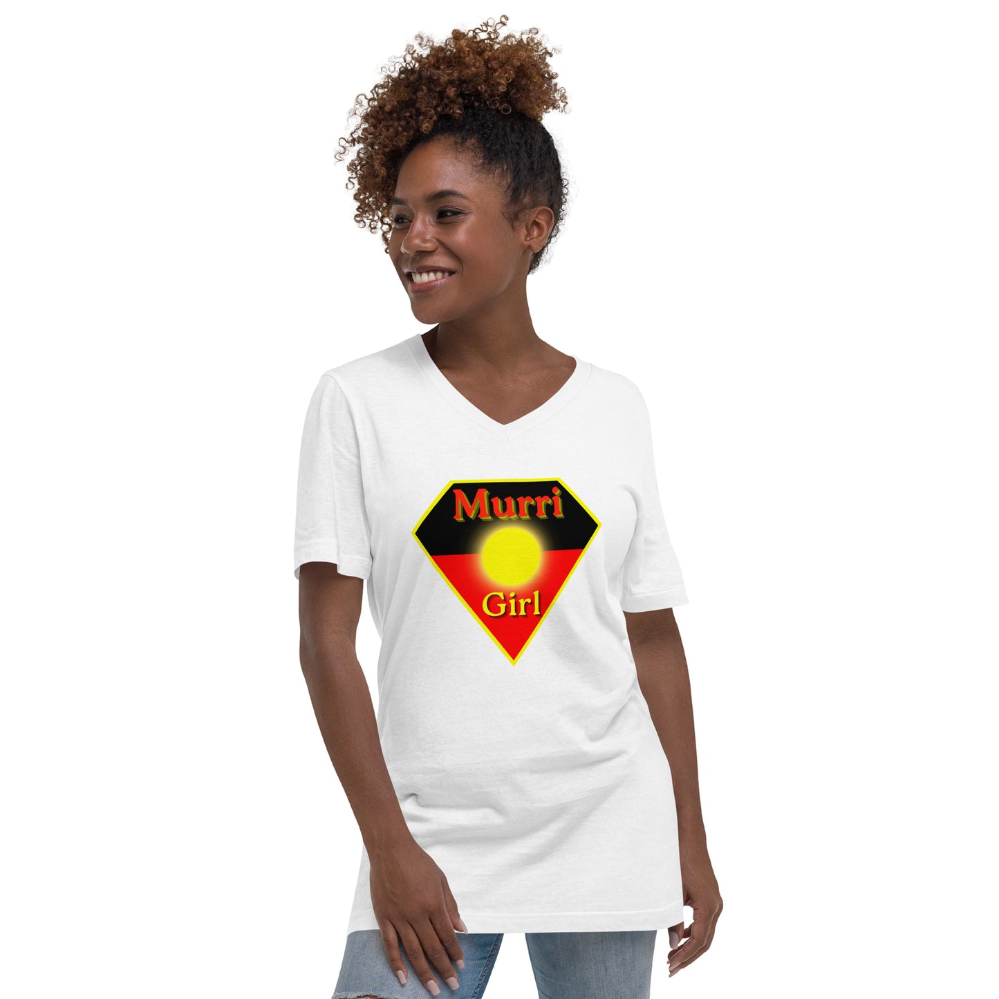 Murri Girl Super Woman V-Neck T-Shirt