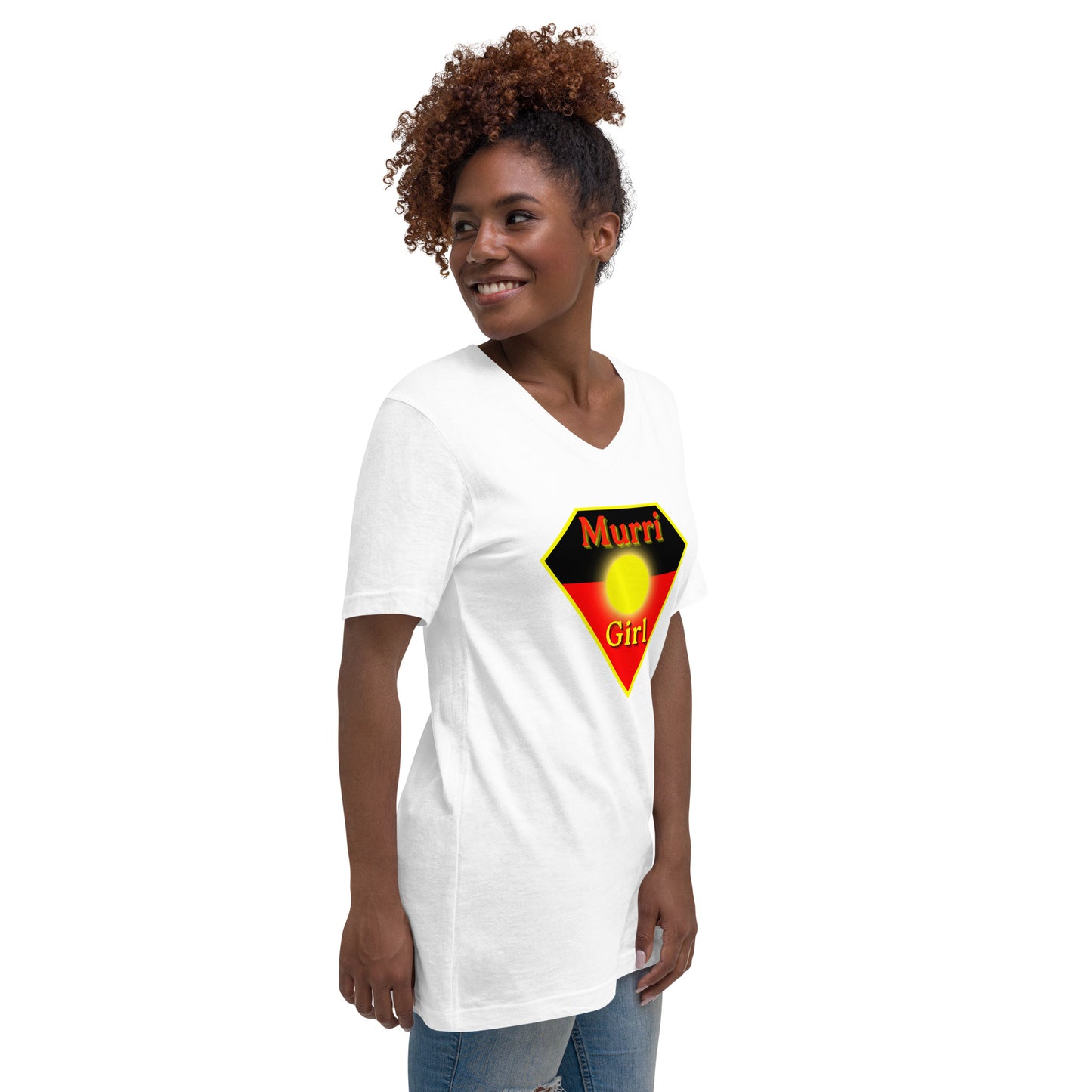 Murri Girl Super Woman V-Neck T-Shirt