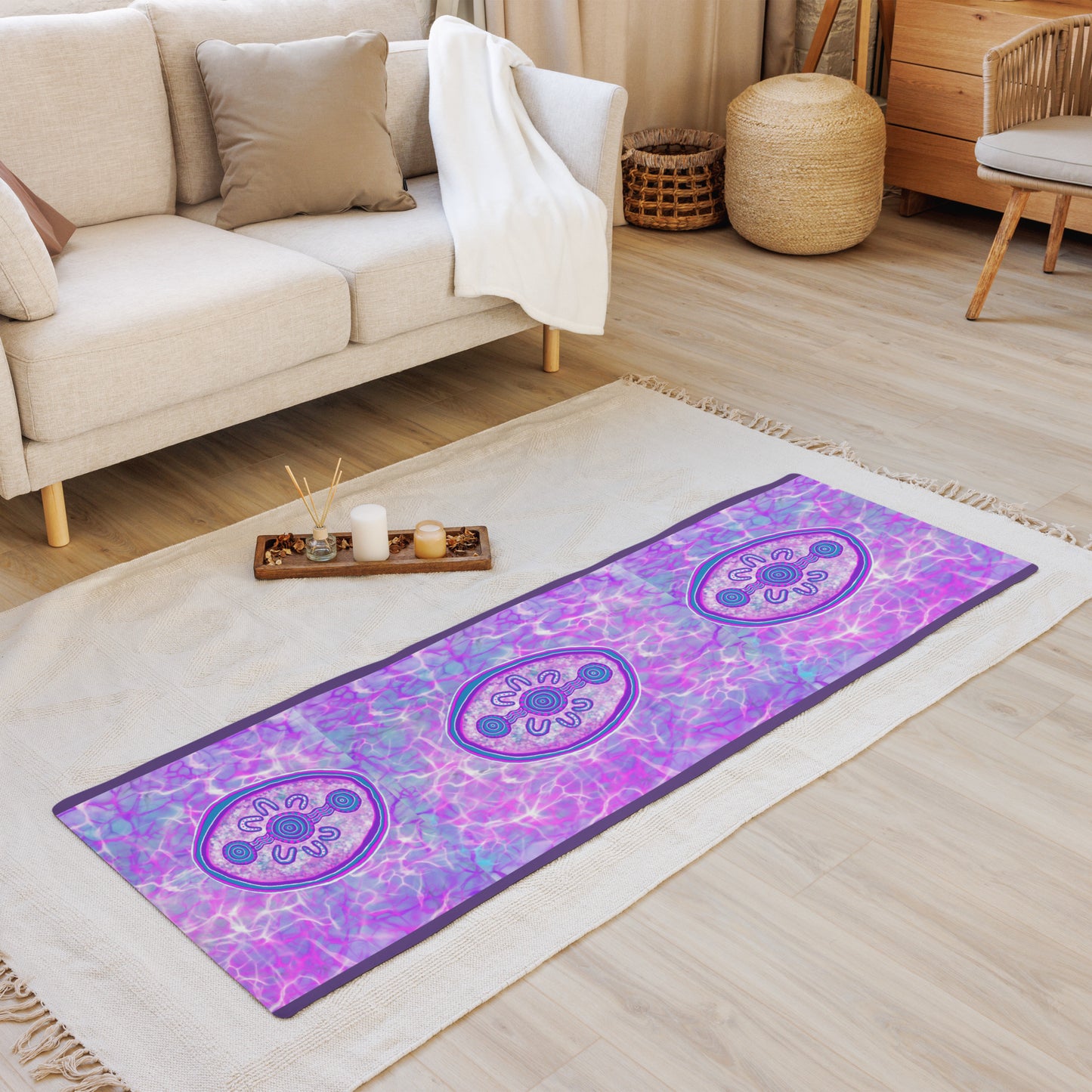 Purple Water Yoga mat