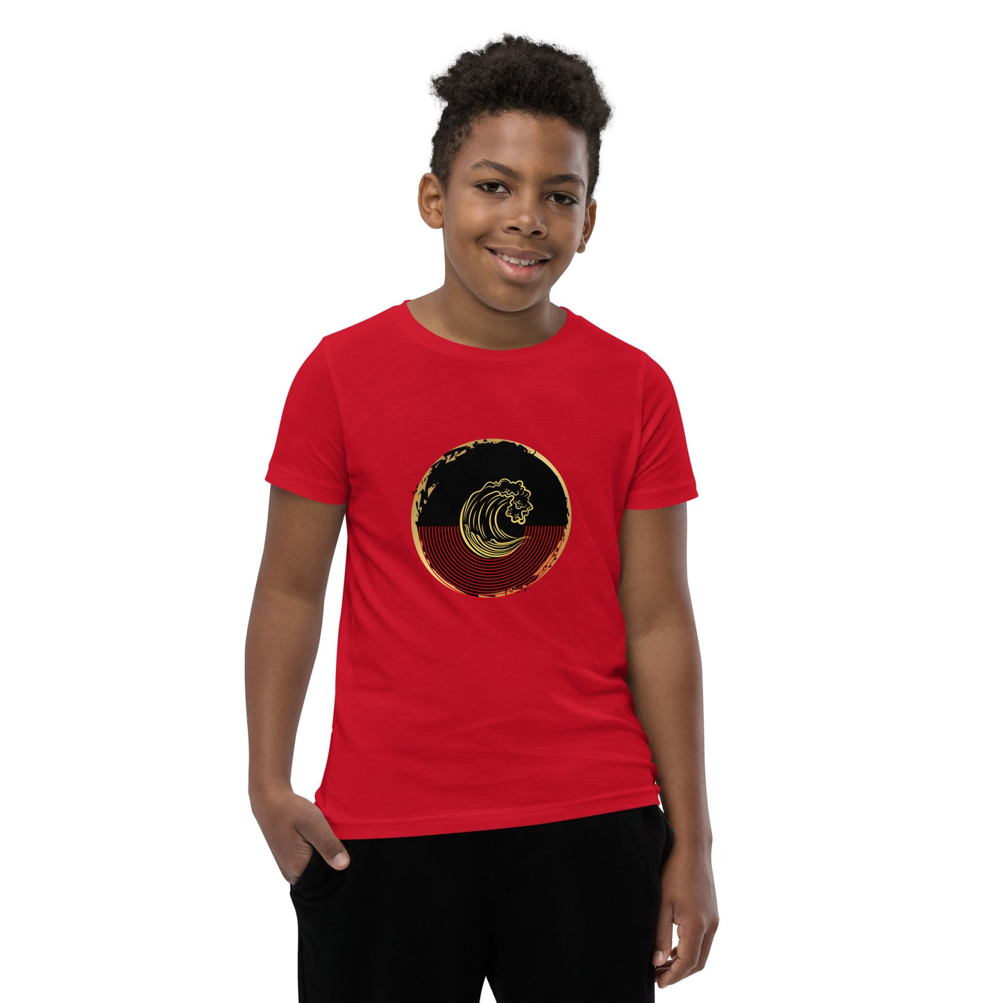 Aboriginal Flag Wave Youth Short Sleeve T-Shirt