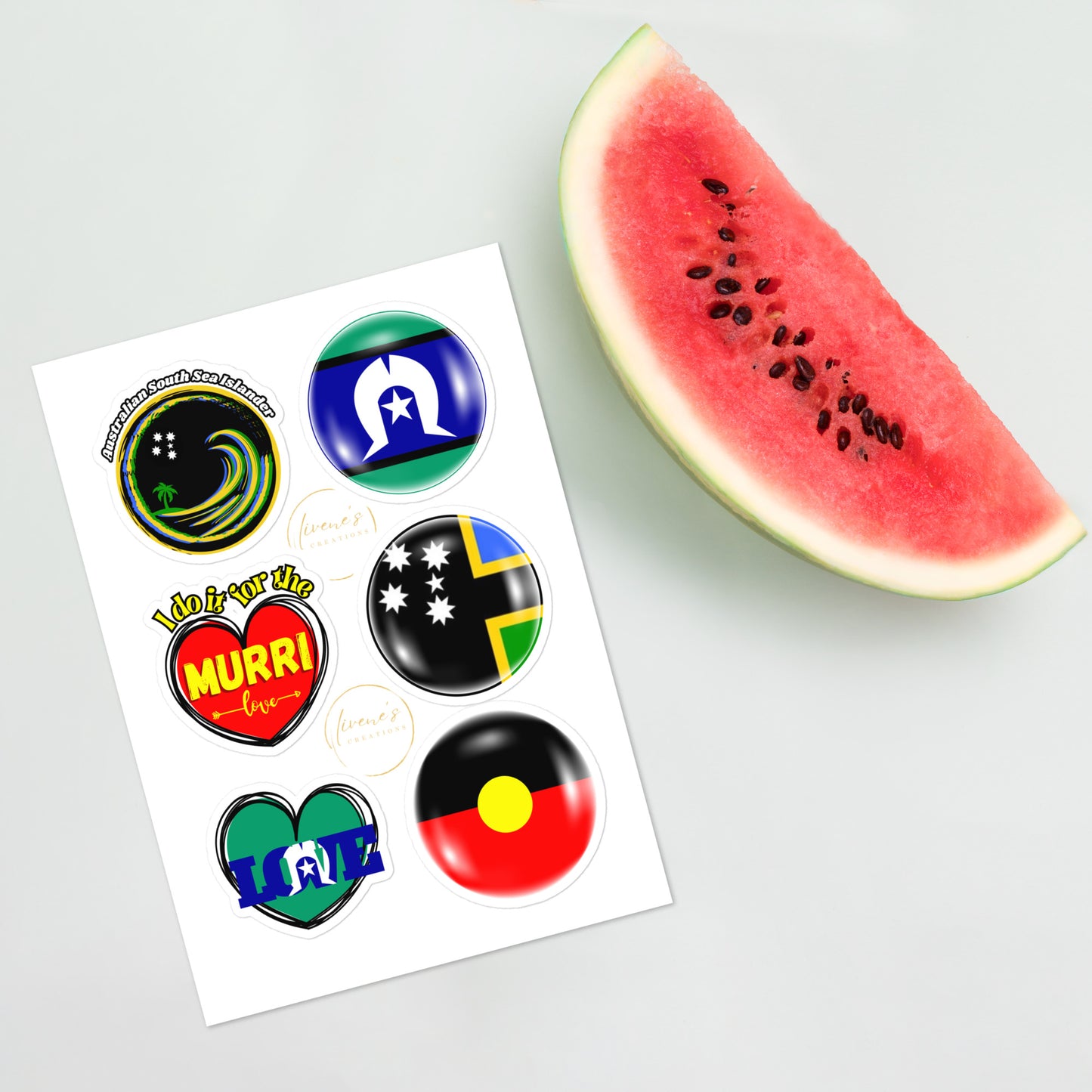 Aboriginal, Torres Strait and ASSI Sticker sheet
