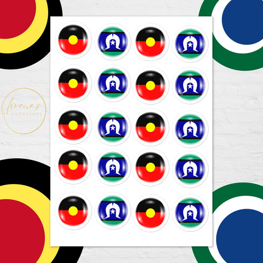 Aboriginal and Torres Strait Islander flag Sticker sheet