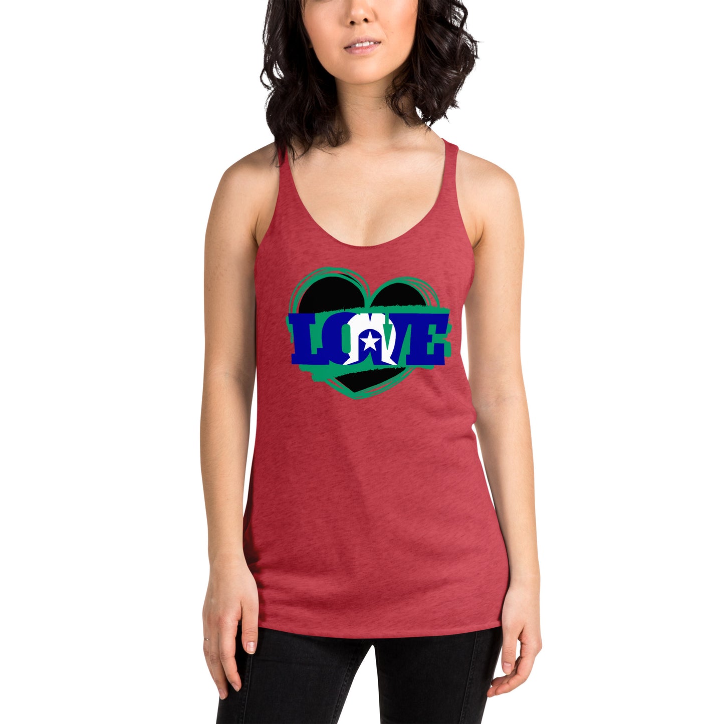 Torres Strait Islander Love Women's Racerback Tank